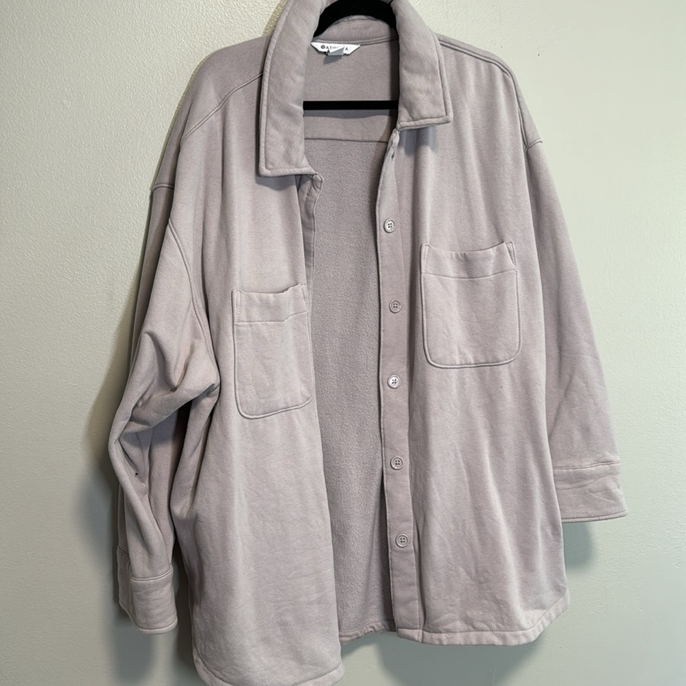 Athleta Retroplush shirt jacket 2X - Picture 4 of 6